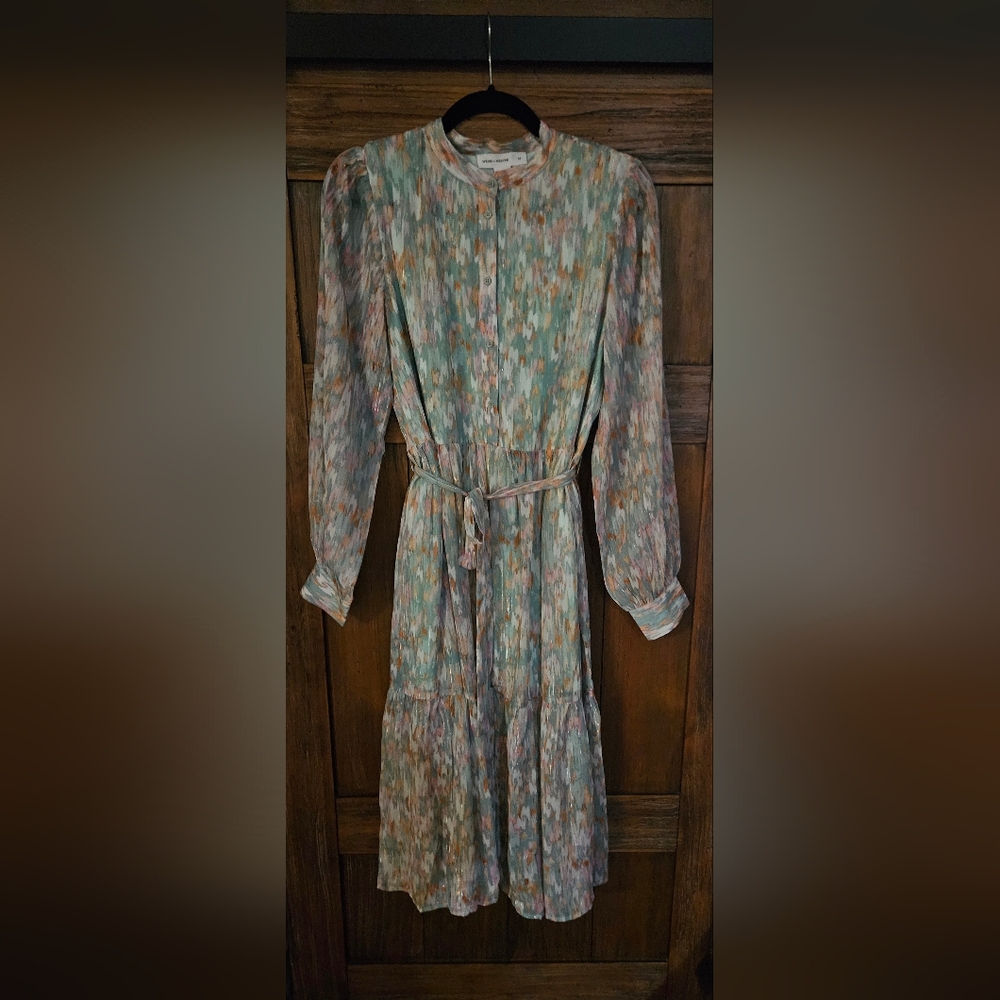 Spring + Mercer Watercolor Chiffon Prarie Dress